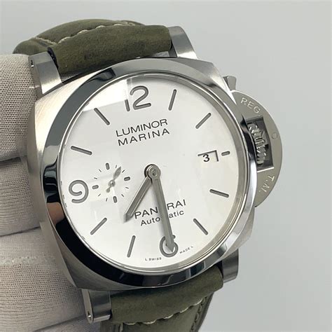 panerai luminor marina 44mm white face|panerai luminor marina automatic pam104.